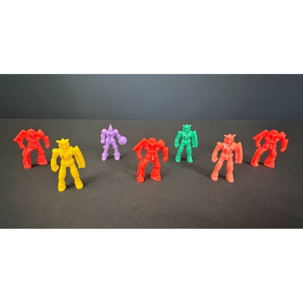 Vintage Gundam Keshi Mini Robot Figures Lot Of 7 Vending Machine Toy Miniatures